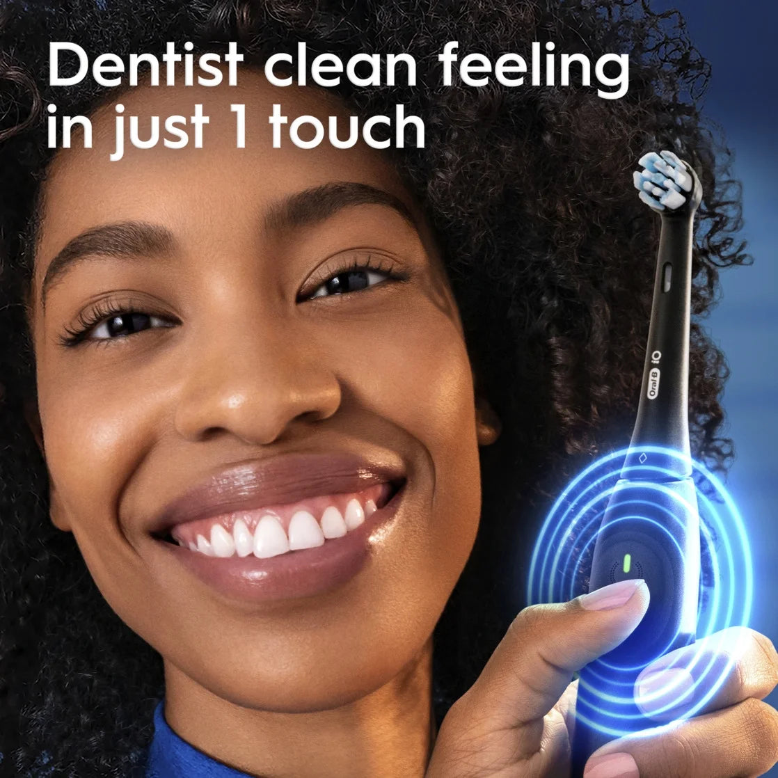 Oral-B iO Series 2 Rechargeable Electric Toothbrush, Night Black with 1 Gentle Care Brush Head for Adults and Children 3+