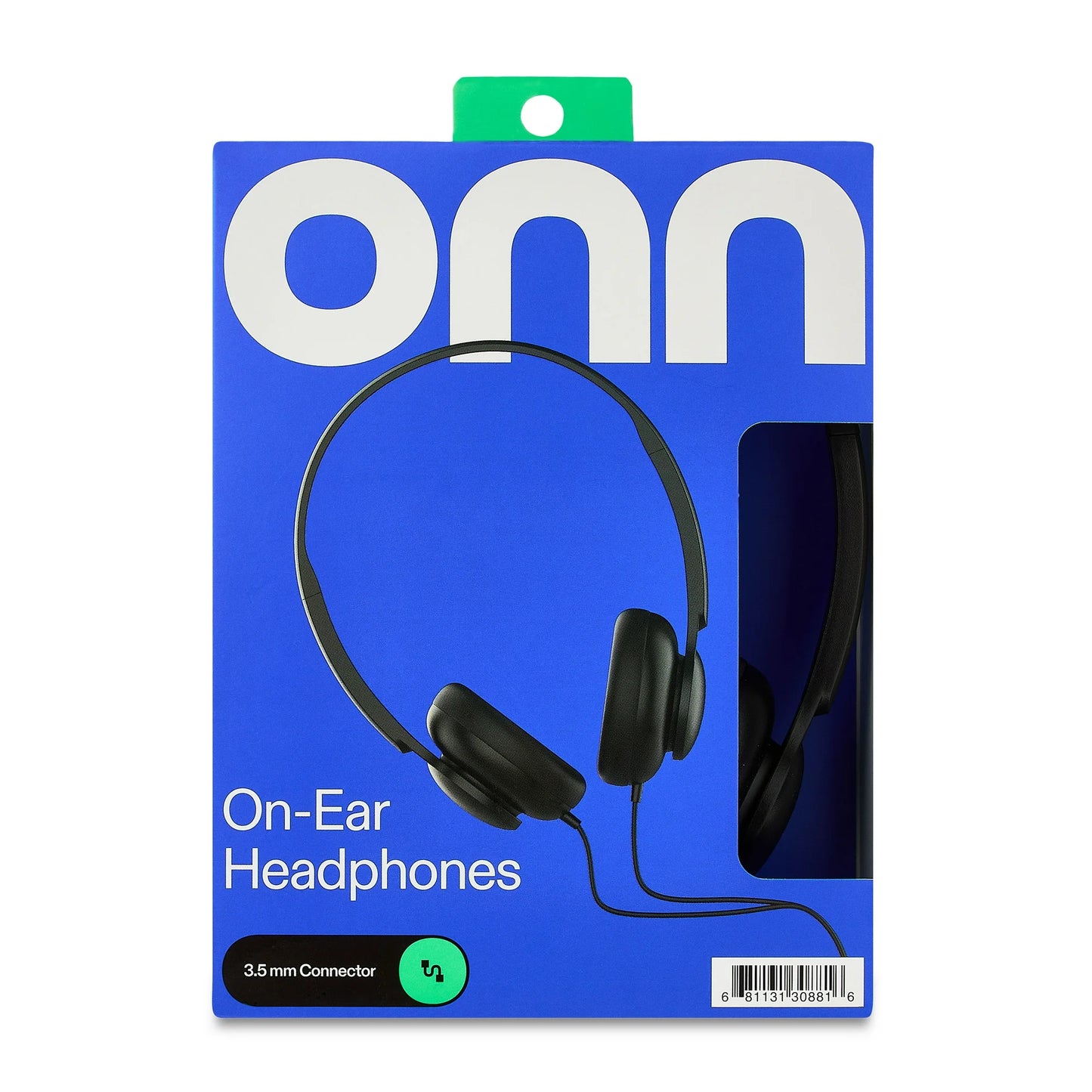 onn On-Ear Headphones, Black