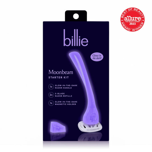 Billie Women’s Razor Kit – Moonbeam | 1 Handle + 2 x 5-Blade Refills + Magnetic Holder
