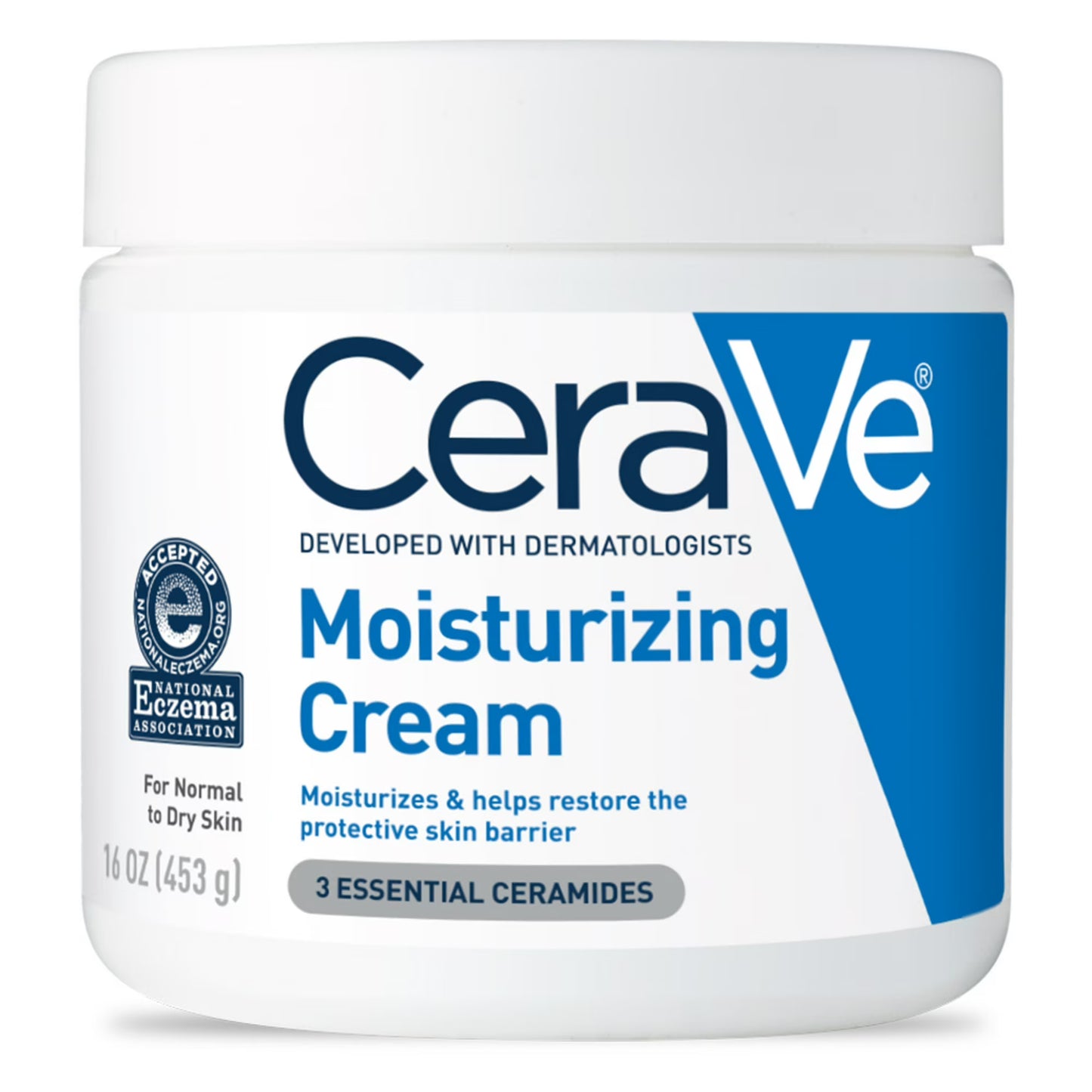 CeraVe Moisturizing Cream, Face & Body Moisturizer for Normal to Very Dry Skin, 16 oz