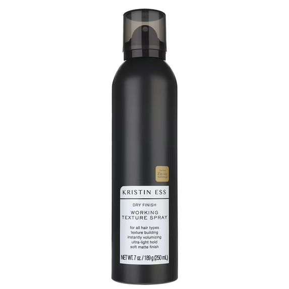 Kristin Ess Hair Dry Finish Working Texture Spray – Volume + Texture, Light Hold, Soft Matte Finish, 7oz