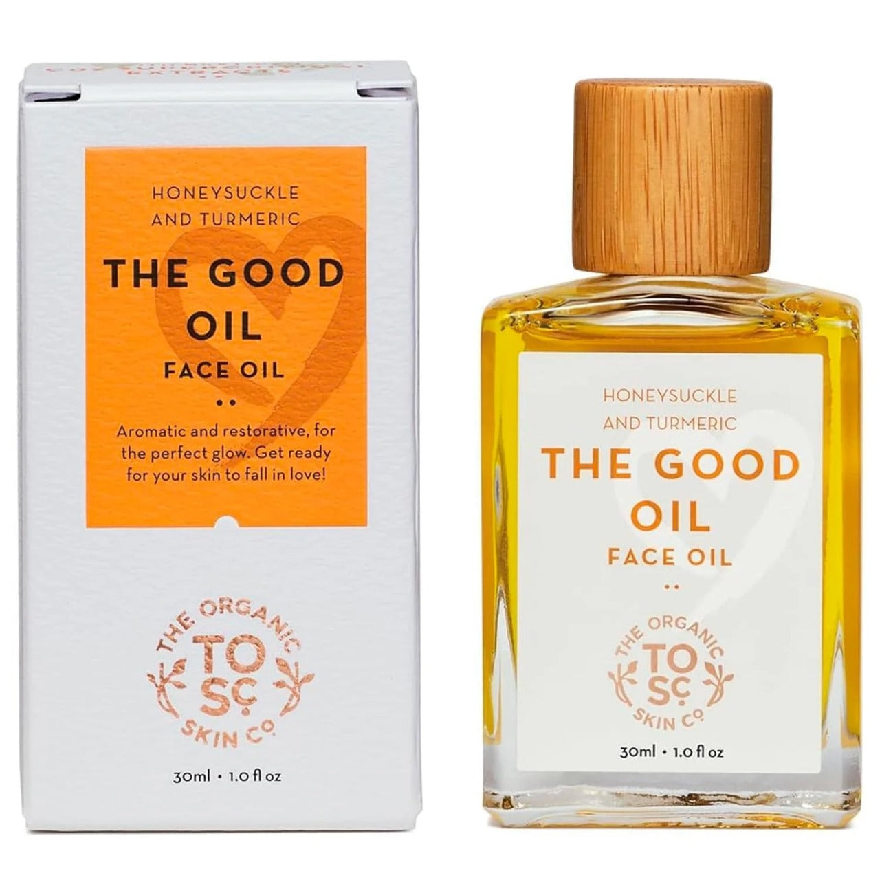 The Organic Skin Co The Good Oil Organic Honeysuckle and Turmeric Face Oil Serum, 1 fl oz