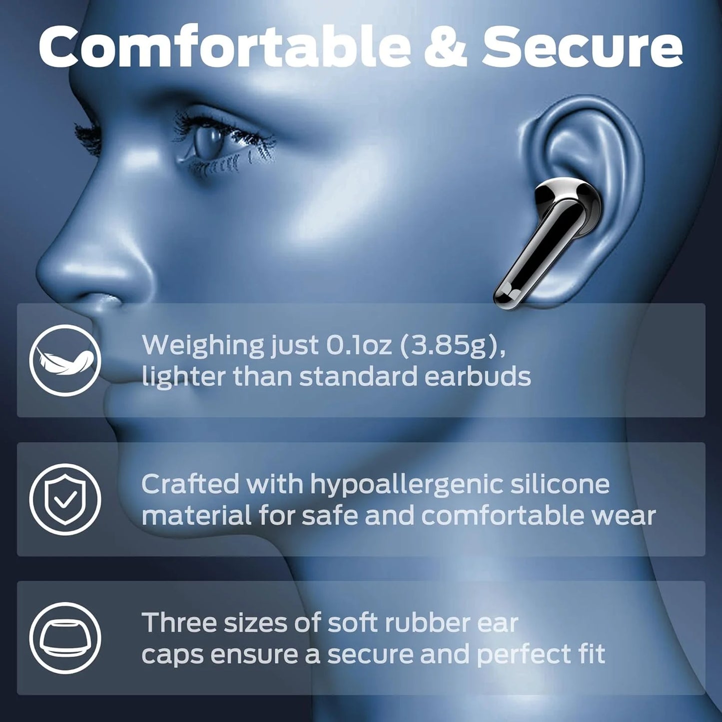 Monster Wireless Earbuds Bluetooth HiFi Stereo – 30H Playback, Touch Control, Type-C Charging, IPX6 Waterproof