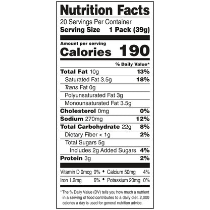 Lance Sandwich Crackers, Captain's Wafers Cream Cheese and Chives, 20 Packs, 6 Sandwiches Each