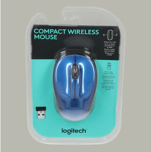Logitech Compact Wireless Mouse – 2.4 GHz, Optical Tracking, Blue (Walmart Exclusive)