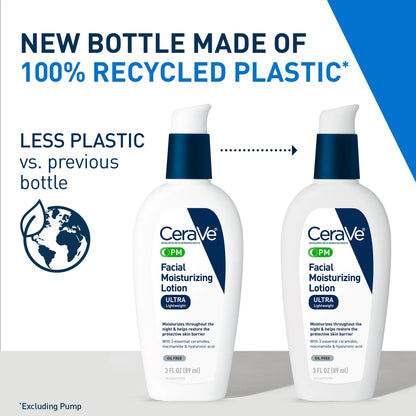 CeraVe PM Facial Moisturizing Lotion Night Cream, 3 fl oz