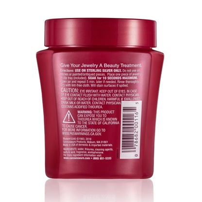 Connoisseurs Silver Jewelry Cleaner, Liquid Dip Jewelry Cleaner in Red Jar