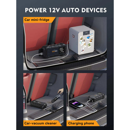 YaberAuto 6000A Car Battery Jump Starter – Powerful Portable Jump Box for All Gas & 12L Diesel Engines