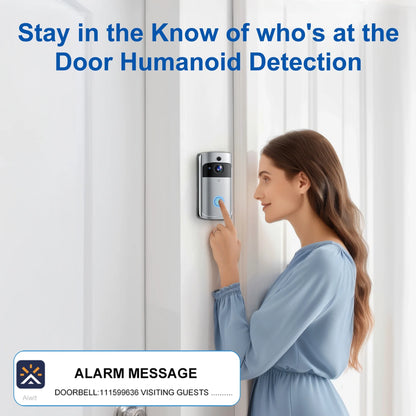 VEAT00L 1080P Wireless Smart Doorbell Camera with Chime