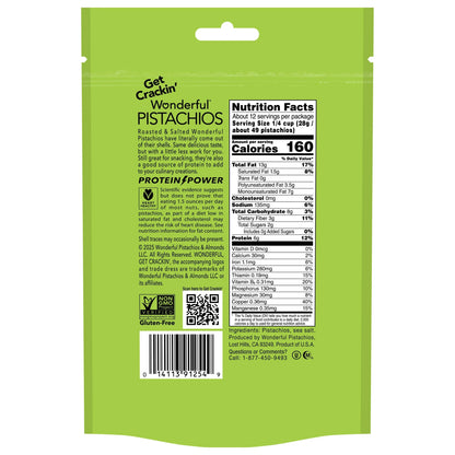 Wonderful Pistachios, No Shells Roasted & Salted Nuts, 12 Ounce Bag