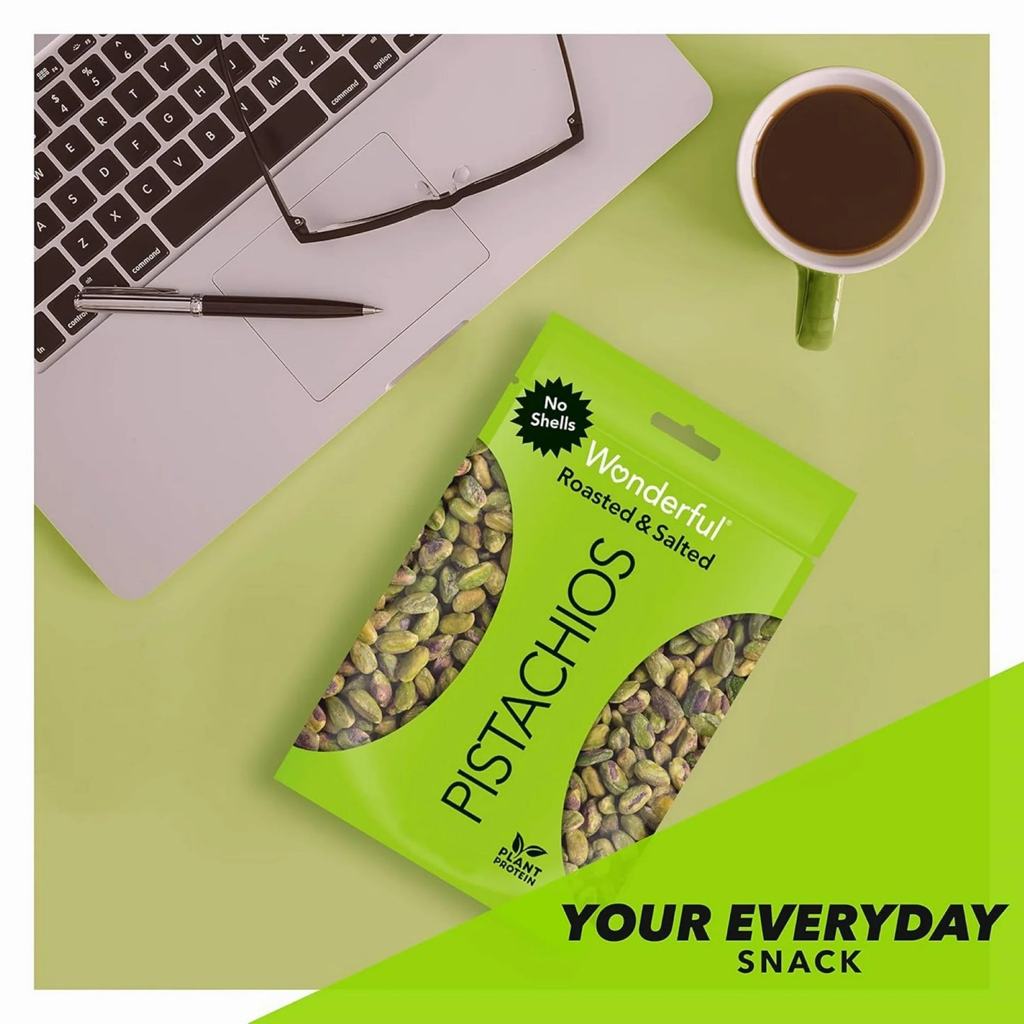 Wonderful Pistachios, No Shells Roasted & Salted Nuts, 12 Ounce Bag