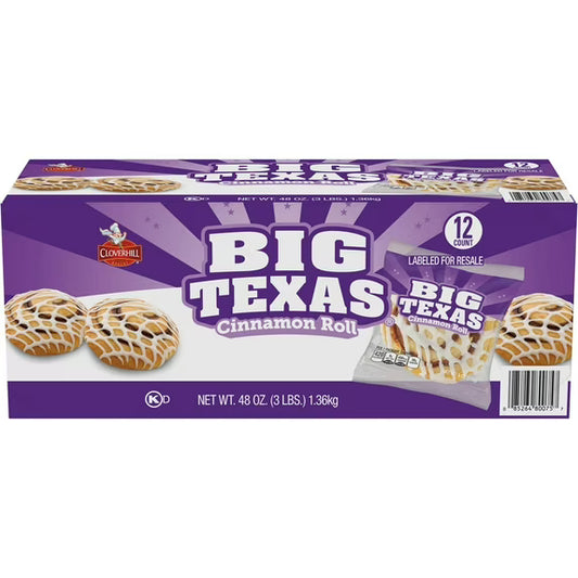 Big Texas Cinnamon Roll 4 Ounce (12 Pack)