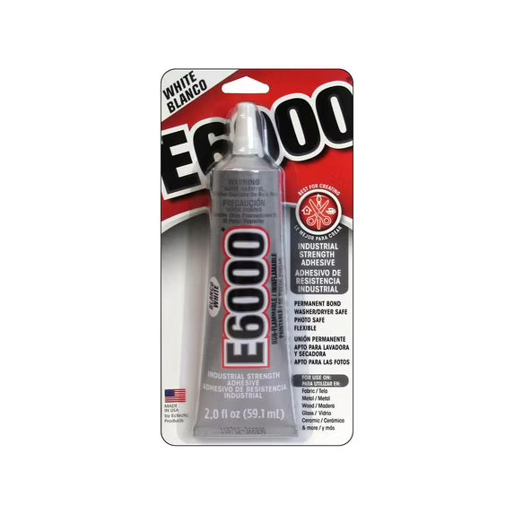 Eclectic E6000 Adhesive Glue, Industrial Strength, White, 800444, 2 fl. oz.