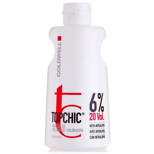 Goldwell Topchic Cream Developer Lotion 6% 20 Volume Coloration 32 Ounce 946 Milliliters