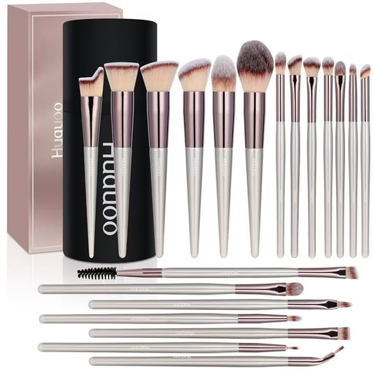Huauoo 20-Piece Makeup Brush Set – Foundation, Powder, Concealer, Eyeshadow & Blush Brushes