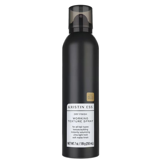 Kristin Ess Hair Dry Finish Working Texture Spray – Volume + Texture, Light Hold, Soft Matte Finish, 7oz