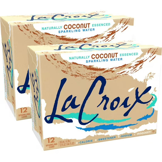 LaCroix Sparkling Water - Coconut, 2/12pk/12 fl oz Cans, 24 / Pack (Quantity)
