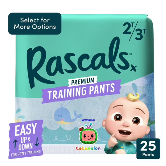 Rascals Premium CoComelon Absorbent Potty Training Pants 2T-3T, 25 Count (Select for More Options) Unisex