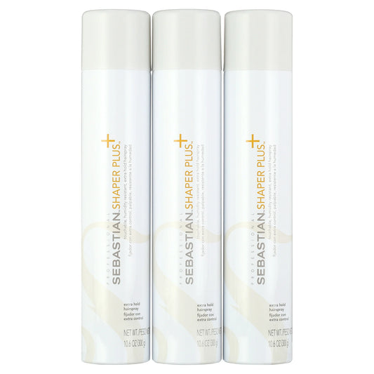Sebastian Shaper Plus Hairspray (3 Bottles), 10.6 Oz