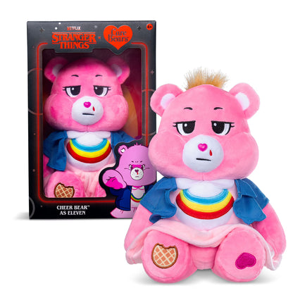 Netflix - Care Bears x Stranger Things Cheer Bear as Eleven, 12 Inch Plush