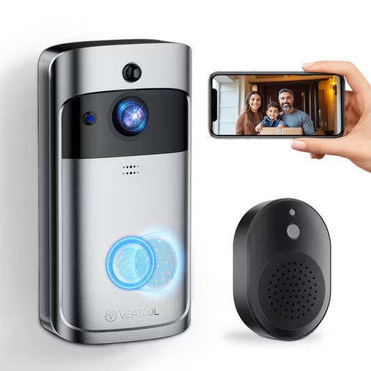 VEAT00L 1080P Wireless Smart Doorbell Camera with Chime