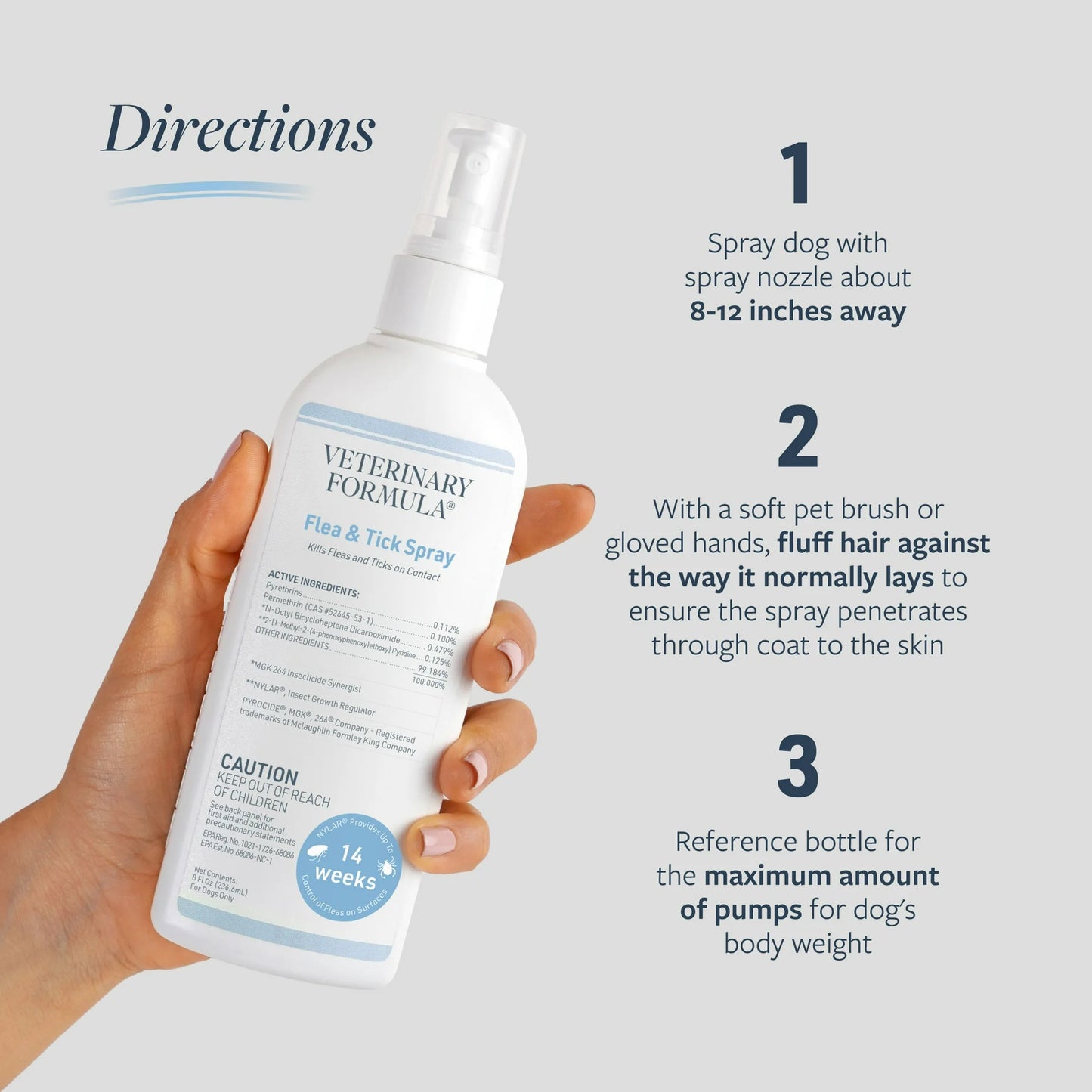 Veterinary Formula Clinical Care Flea & Tick Spray for Dogs – 8 oz