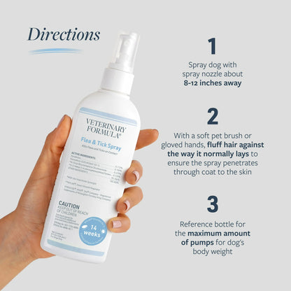 Veterinary Formula Clinical Care Flea & Tick Spray for Dogs – 8 oz
