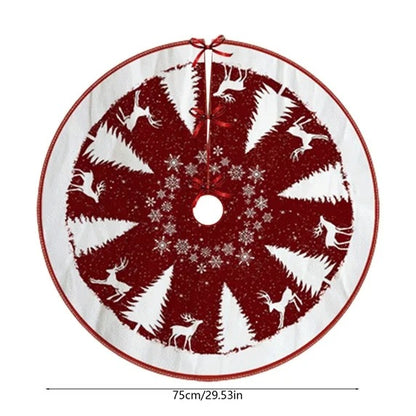 Dmlowu Christmas Tree Skirt - 35 inch Extra Soft Round Xmas Tree Skirt, Wrink Proof Non Slip Christmas Tree Skirts for Holiday Party Christmas Decorations