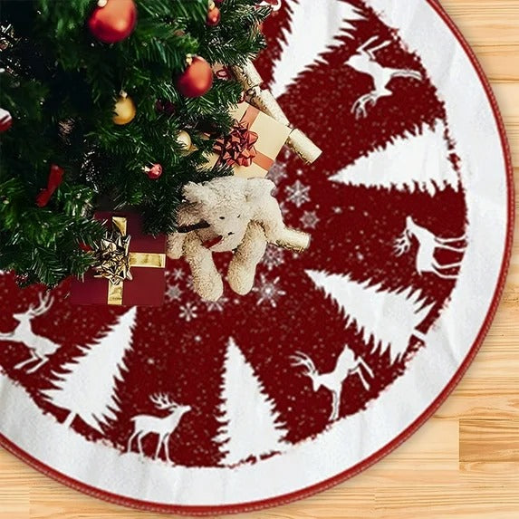Dmlowu Christmas Tree Skirt - 35 inch Extra Soft Round Xmas Tree Skirt, Wrink Proof Non Slip Christmas Tree Skirts for Holiday Party Christmas Decorations