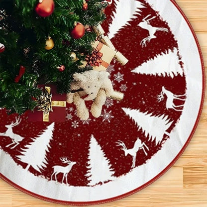 Dmlowu Christmas Tree Skirt - 35 inch Extra Soft Round Xmas Tree Skirt, Wrink Proof Non Slip Christmas Tree Skirts for Holiday Party Christmas Decorations