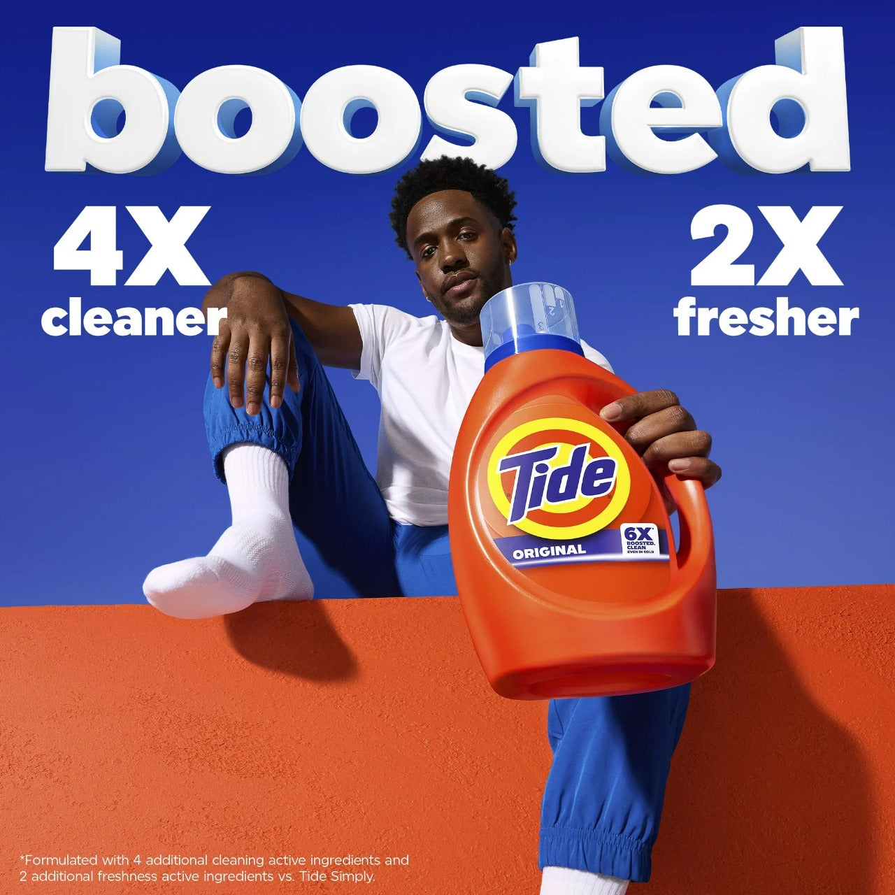 Tide Laundry Detergent Liquid with 6X Boosted Cleaning Power, Original Scent, 32 fl oz, 25 Loads