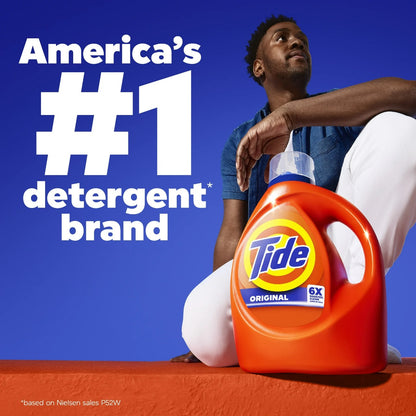 Tide Laundry Detergent Liquid with 6X Boosted Cleaning Power, Original Scent, 32 fl oz, 25 Loads