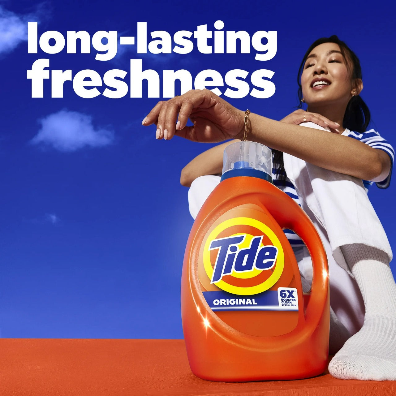 Tide Laundry Detergent Liquid with 6X Boosted Cleaning Power, Original Scent, 32 fl oz, 25 Loads