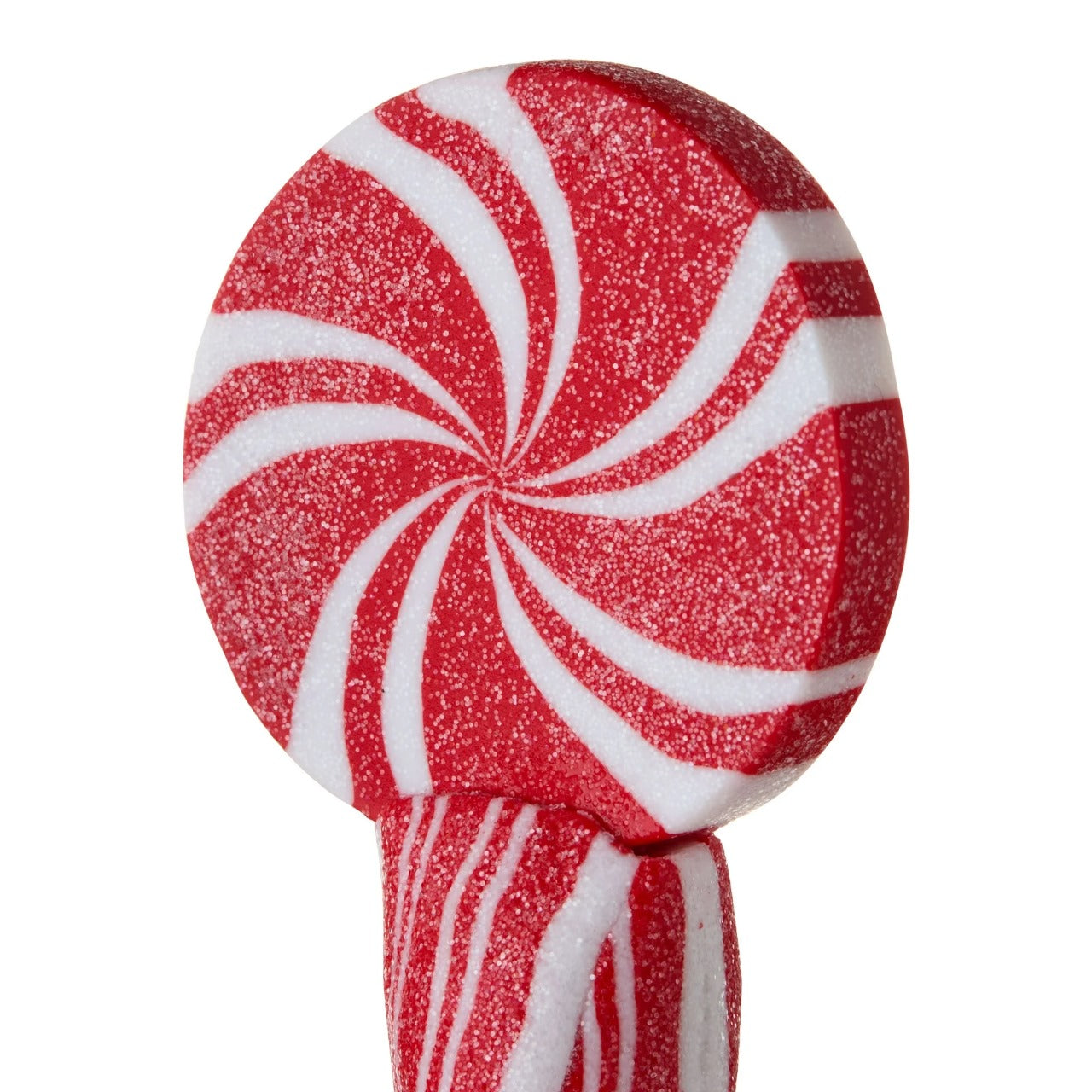 Ribbon Peppermint Candy Christmas Tree Tabletop Decoration, Red and White, 13.5", by Holiday Time
