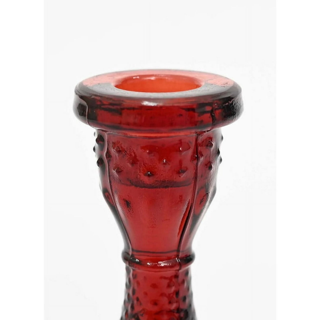 Small Red Glass Christmas Taper Candle Holder, 6.5", by Holiday Time