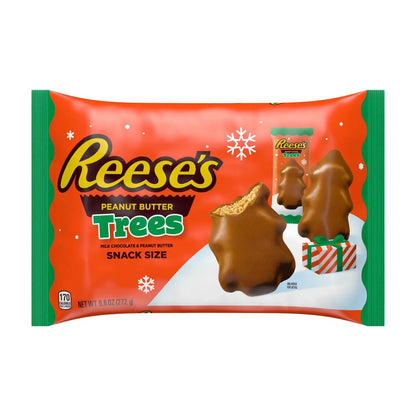 Reese's Milk Chocolate Snack Size Peanut Butter Trees Christmas Candy, Bag 9.6 oz