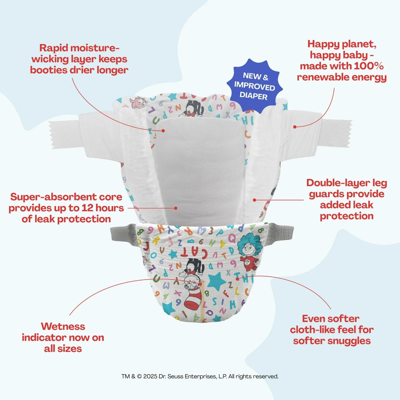 Hello Bello Premium Dr. Seuss Babies Diapers Club Box - Newborn, 76 Count