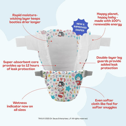 Hello Bello Premium Dr. Seuss Babies Diapers Club Box - Newborn, 76 Count