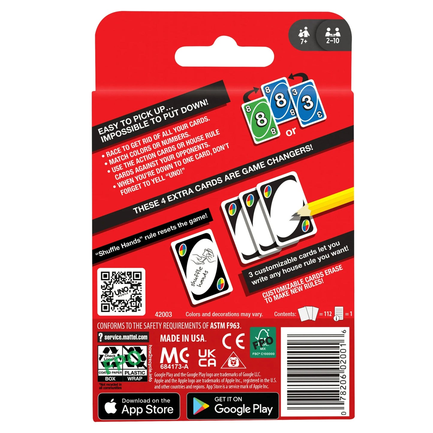 UNO Card Game for Kids, Adults & Family Game Night, Original UNO Game of Matching Colors & Numbers