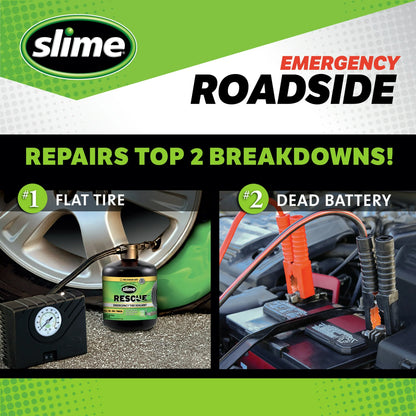 Slime Emergency Roadside Kit – Tire Inflator, Jumper Cables & Tire Sealant