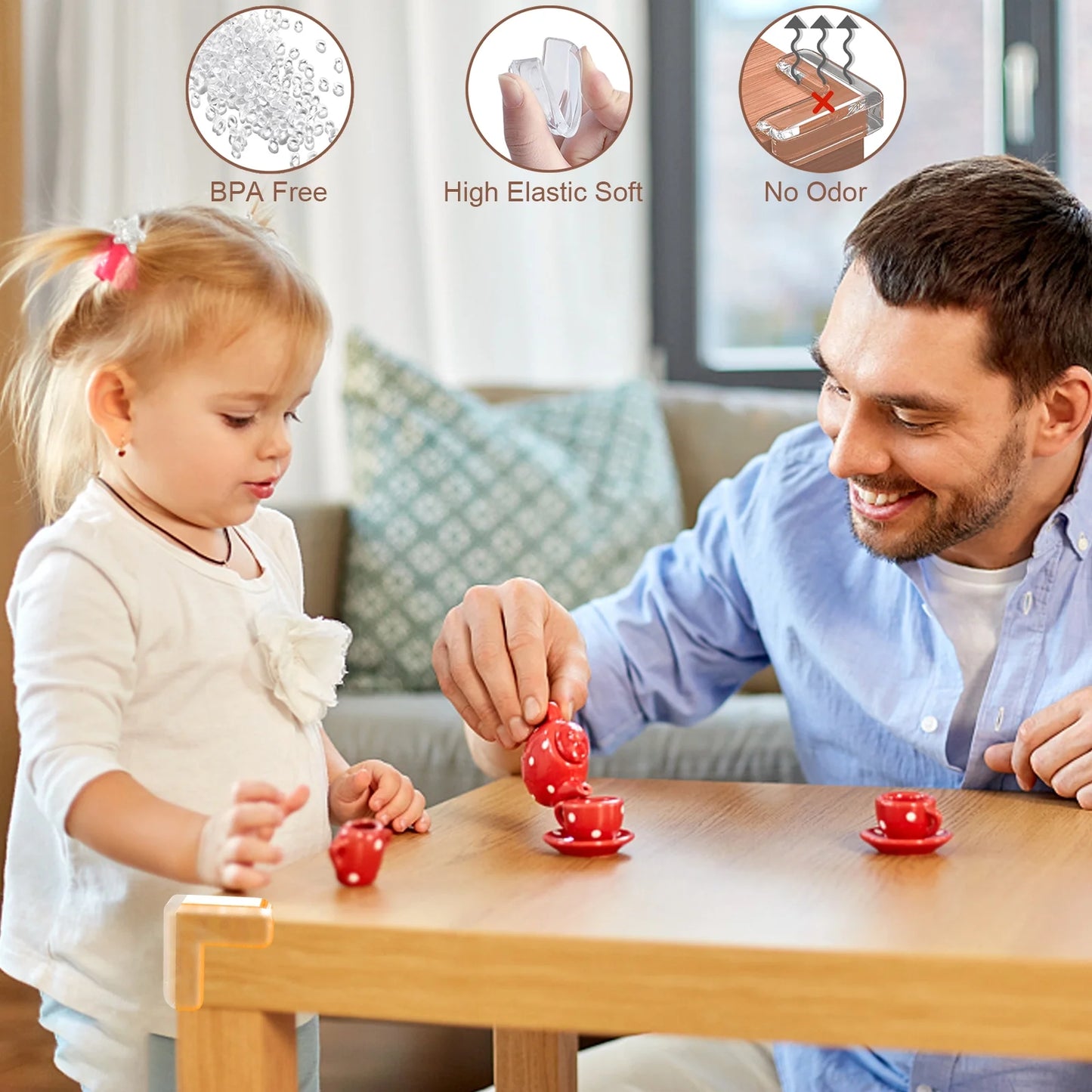 SUPTREE Table Corner Protectors for Furniture – Baby Safety Proofing Corner Guards (20 Pack)
