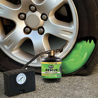 Slime Emergency Roadside Kit – Tire Inflator, Jumper Cables & Tire Sealant