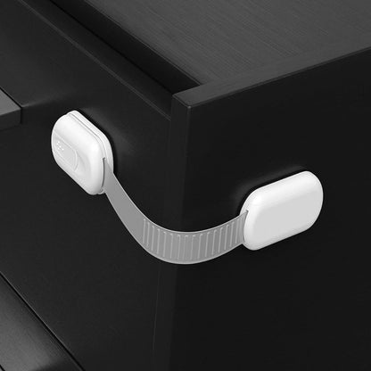 Baby Locks (10-Pack) Child Safety Cabinet Proofing - Safe Quick and Easy 3M Adhesive Cabinet Drawer Door Latches No Screws & Magnets Multi-Purpose for Furniture Kitchen Ovens Toilet Seats