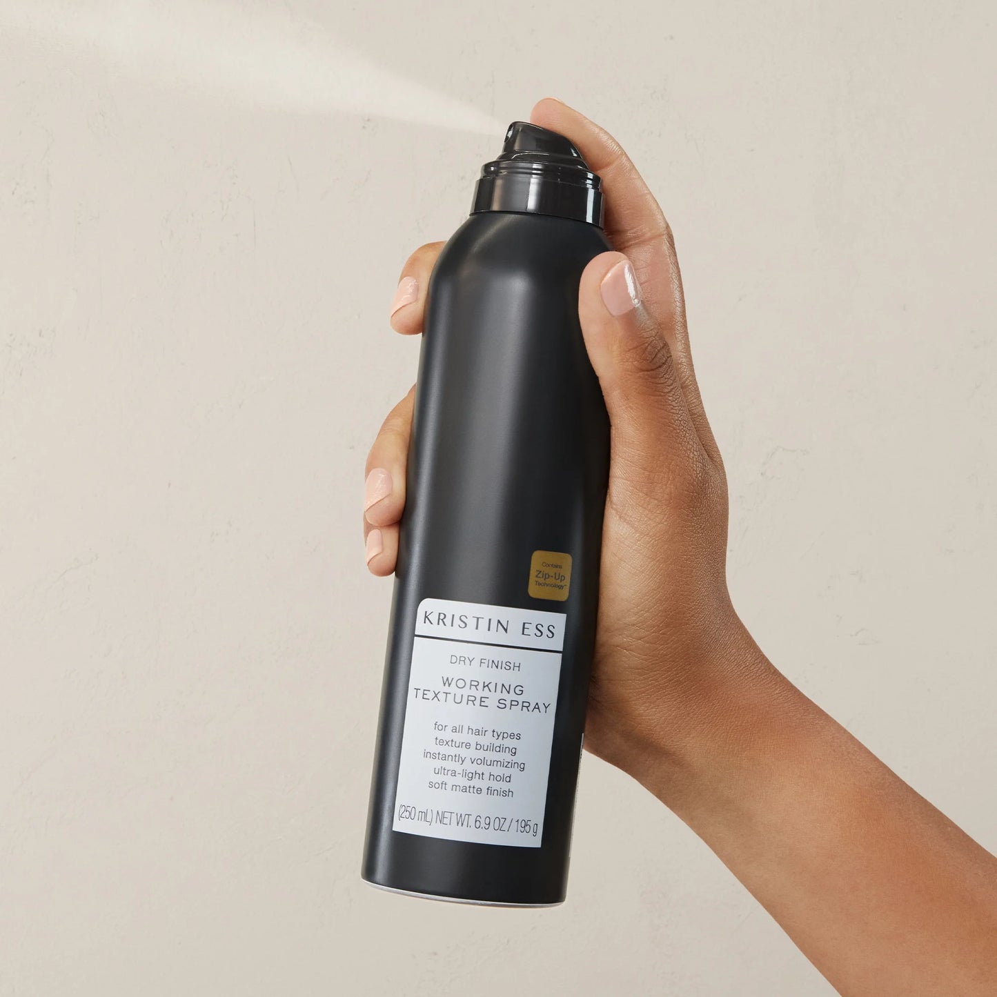Kristin Ess Hair Dry Finish Working Texture Spray – Volume + Texture, Light Hold, Soft Matte Finish, 7oz