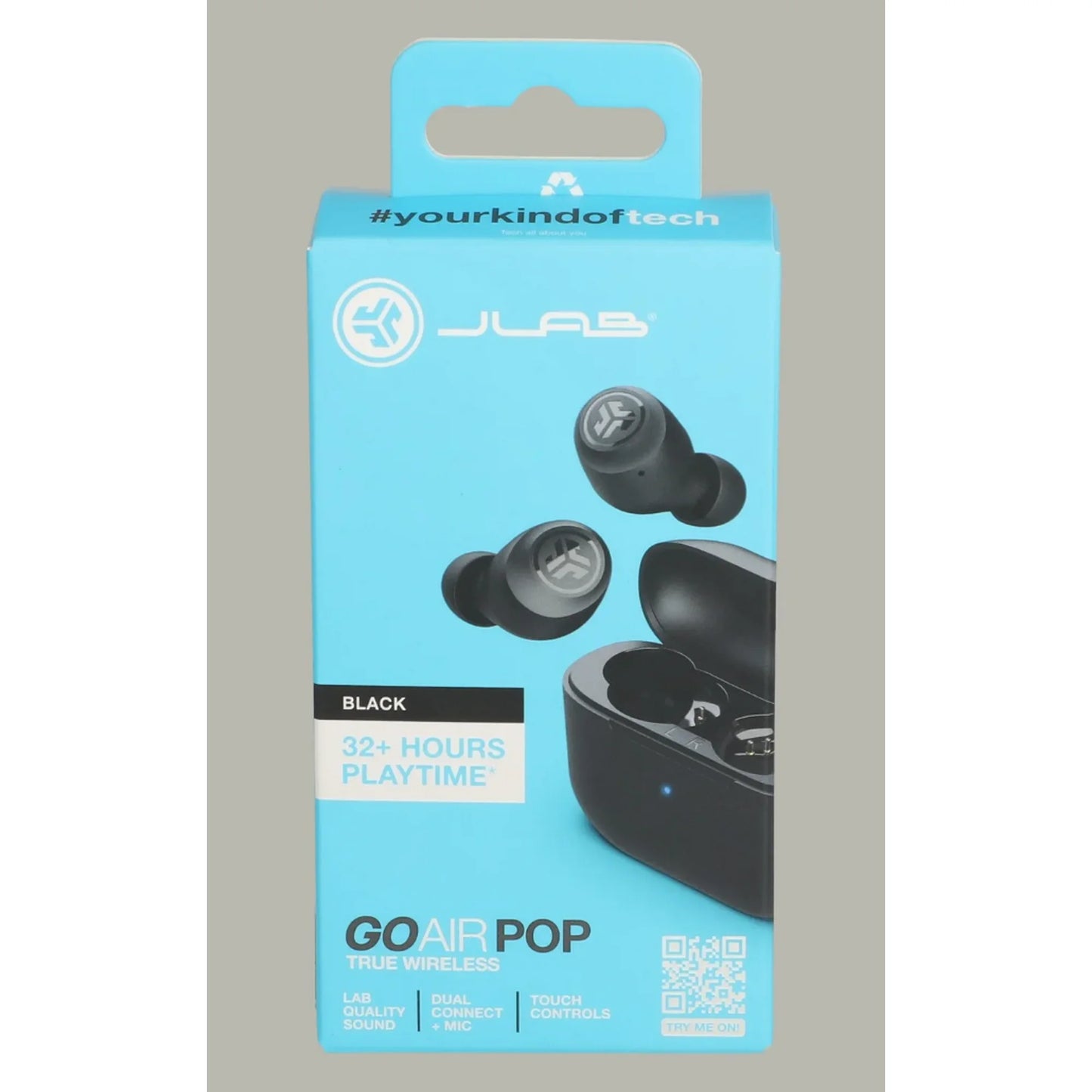 JLab Go Air Pop Bluetooth Earbuds – True Wireless Earphones with Charging Case