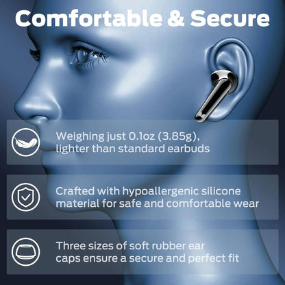 Monster Wireless Earbuds Bluetooth HiFi Stereo – 30H Playback, Touch Control, Type-C Charging, IPX6 Waterproof